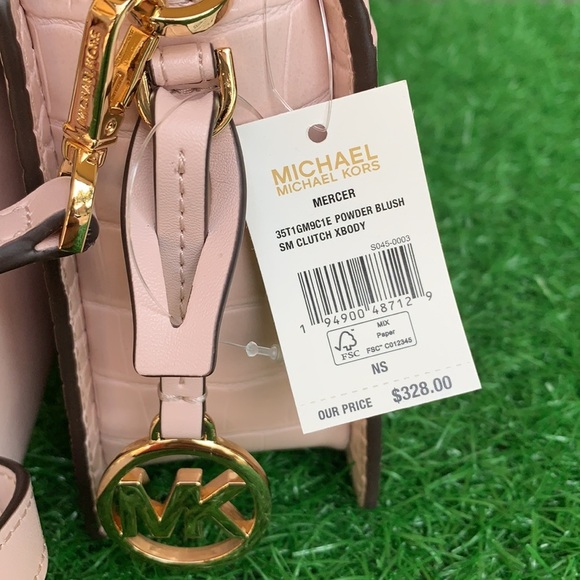 MICHAEL KORS MERCER SM CLUTCH XBODY POWDER BLUSH - Picture 15 of 15